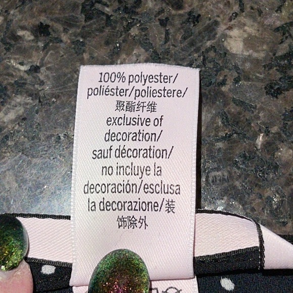 Victoria’s Secret Black And White Polka Dot Sheer Cutout Front/Open Back Romper - Picture 4 of 5